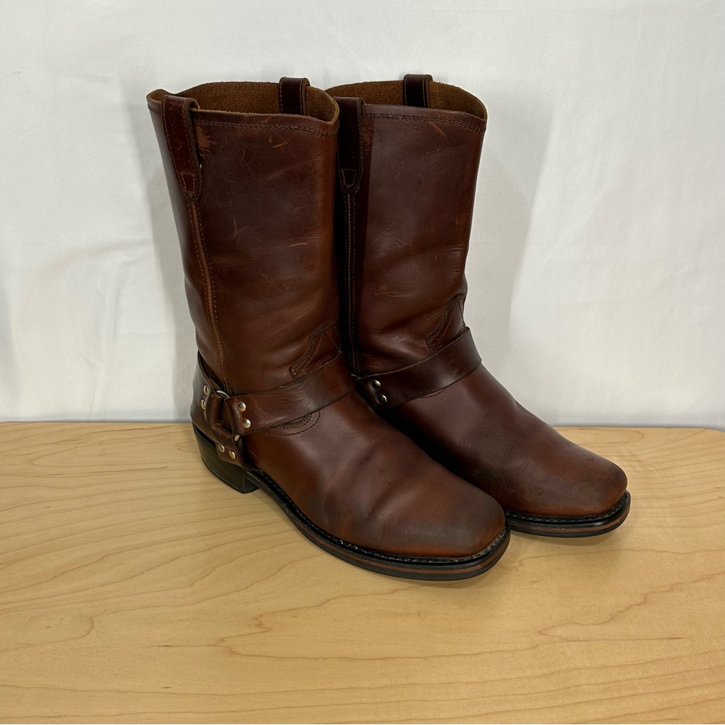 Dingo Dean Pull-On Harness Brown Boots 13" - Men's Size 11